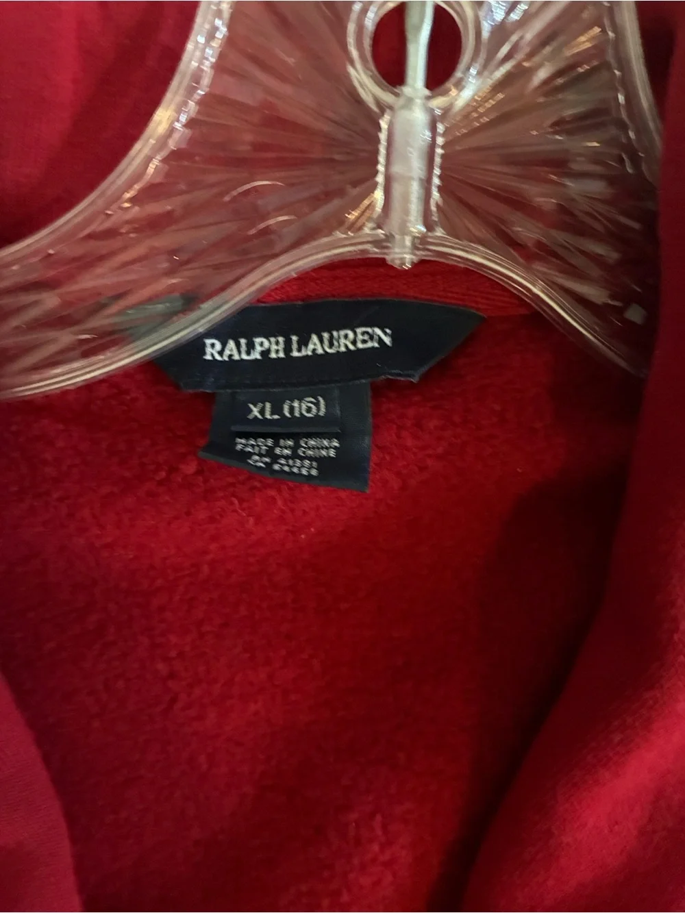 Ralph Lauren Deep Red Ruffle Hem Blazer Jacket (girls 16)XL